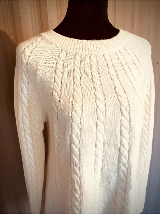 Boden Sweaters - Boden Women’s Sweater Cable Knit Wool Alpaca Blend Ivory Cream Chunky sz M